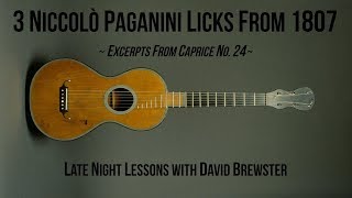 3 Niccolò Paganini Licks From 1807 [upl. by Hairahcaz]