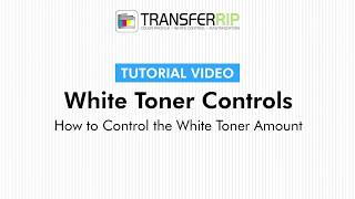 TransferRIP Part 63  Control the White Toner Amount White Toner Controls [upl. by Frederiksen]