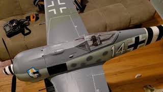 EFlite FW190 1500mm 6s from Horizon hobby update before maiden [upl. by Ennaul306]