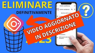 Come Eliminare Account Instagram CERCA IL MIO VIDEO 2024 in descrizione [upl. by Ezana521]