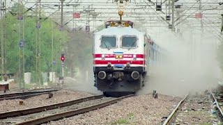 Gatimaan Express  Terrific DUST STORM amp FULL 160 KMPH SPEED [upl. by Izmar174]