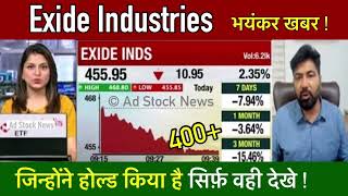 Exide industries share latest newsHold or sell Exide industries share news today [upl. by Nnayd]