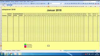 Urlaubsplaner 2018  Aufbau der Tabellen  Teil 1 [upl. by Nohsyar52]