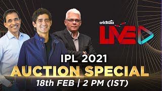 Cricbuzz Live IPL 2021 Auction Special [upl. by Nnylatsyrk]