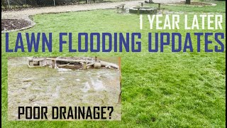 Lawn Flooding Fix  1 Year Later Lawn Flooding and Poor Drainage aeration flooding frenchdrain [upl. by Ely904]