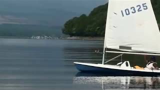 シングルハンド ヤマハ 14 シーホッパーⅡ 山中湖で セーリング ディンギー Sailing Dinghy and MtFuji YamanakaLake [upl. by Amalita274]