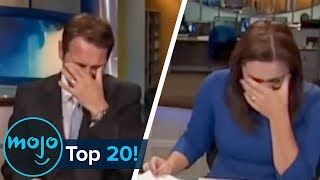 Top 20 Hilarious News Reporting Fails [upl. by Anirazc]