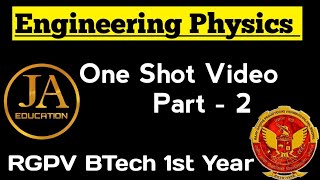 Engineering Physics Unit 2  RGPV BTech 1st Year  Engineering Physics Part 2  Physics RGPV [upl. by Arikahc377]