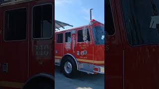 Los Angeles County Fire Department Quint 110 Siren Horn and light demo [upl. by Ymaral]