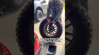 35 inch Toyo Open Country MT vs BFGoodrich KO2 AT Wheel and Tire Weight [upl. by Otirecul732]