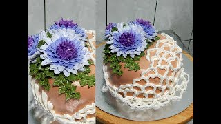 ТОРТ С ХРИЗАНТЕМАМИ от SWEET BEAUTY СЛАДКАЯ КРАСОТА  CAKE DECORATION [upl. by Amhsirak656]