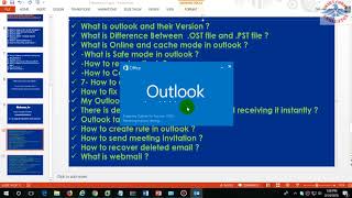 Service Desk  Desktop Support question and answer Part9 Outlook Complete guide [upl. by Annor]