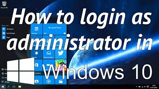 How to unlock and login as the built in administrator in windows 10 [upl. by Adnahsed]