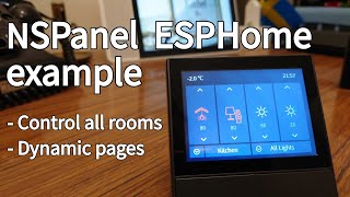 SONOFF NSPanel Custom ESPHome example Control entire apartment  dynamic events [upl. by Acirat]