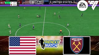 FC 24  USA W vs West Ham United W 30112024  Friendly Match  Gameplay PS  Full Match [upl. by Maribel252]