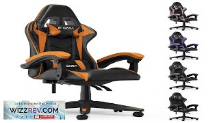 Gaming Chair Office Chair Ergonomic PU Leather Computer Desk Chair with Headrest Review [upl. by Wack]