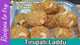 Tirupati Laddu Recipe  How To Make Perfect Tirupati Laddu  World Famous Tirupati Laddu [upl. by Diao]