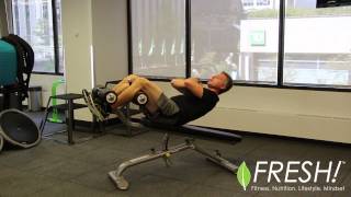 Abdominal Bench Demo amp Exercises [upl. by Norrahs]