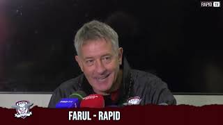 Cristiano Bergodi  ConferintaDePresa  Farul  Rapid [upl. by Anerahs]