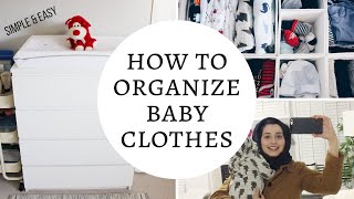 Using IKEA Dresser to store baby clothes  Neat amp Simple Baby Clothes Organization [upl. by Lenssen638]