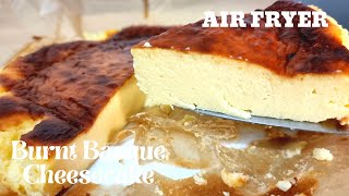 Burnt Basque Cheesecake in Airfryer  Airfried Cheesecake  Airfryer Recipe  Leney Kitchen [upl. by Acinorej242]