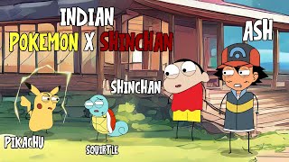 The Indian Pokemon  Shinchan  Ash  Pikachu  Squirtle  Animated ParodyBoffoParadise [upl. by Thorley]