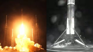 Falcon 9 launches Turksat5B and Falcon 9 first stage landing [upl. by Bonne]