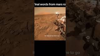 Last words of a mars rover [upl. by Ahseinod]