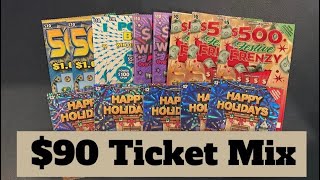 💰 90 Ticket Mix 💰 Power Blitz ⚡️ 600 Windfall 💵 50X the Money 💰 500 Festive Frenzy [upl. by Siramad596]