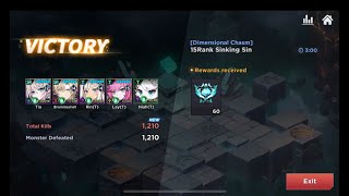 GrandChase Dimensional Chasm Rank 15 Full Auto 1 dungeon 121k kills [upl. by Renie]