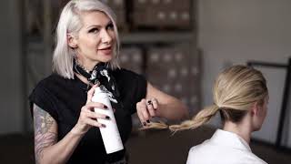 Texturizing Spray  How To Use a Dry Texture Spray To Create a Low Chignon [upl. by Tennek]