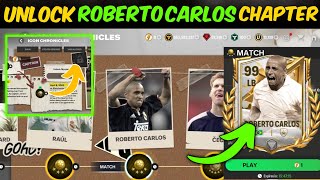 HOW TO UNLOCK ROBERTO CARLOS ICON CHRONICLES CHAPTER CAPTIONS OF GALACTICOS IN EA FC FIFA MOBILE 24 [upl. by Leacock]