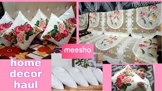 Meesho Haul  cushion amp sofa cover cushions  meesho home decor haul  meesho sofa cover set review [upl. by Airamahs463]