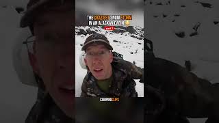 The Craziest Snow Storm In An Alaskan Cabin 😳 Part 1 youtubeshorts shorts camping [upl. by Chloe925]