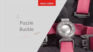 How To Open and Close the Maclaren Stroller Puzzle Buckle [upl. by Matuag]