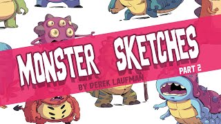 Monster Sketches  Part 2 [upl. by Nerual]