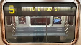 On board a Burnside Avenue bound R142A 5 train from Bowling Green to Burnside Avenue [upl. by Nolyarg]