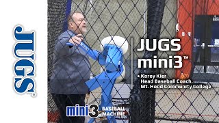 JUGS mini3 Baseball Machine—Korey Kier  JUGS Sports [upl. by Ddot722]