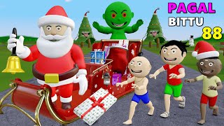 Pagal Bittu Sittu 88  Christmas Cartoon  Bittu Sittu Toons  Pagal Beta  Cartoon Comedy [upl. by Auoy537]