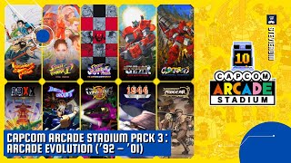 Capcom Arcade Stadium Pack 3：Arcade Evolution ’92 – ’01  Gameplay from all 10 Games [upl. by Eima]