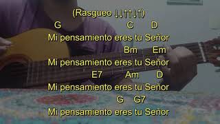 Emir Sensini  Mis Pensamientos Eres Tu Señor  Guitar Cover  Guitar Tutorial  Letra y Acordes [upl. by Stelle453]