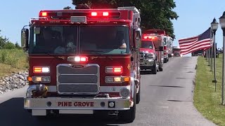 Apparatus Leaving Lebanon County Firefighters Parade 2018 [upl. by Ratna125]