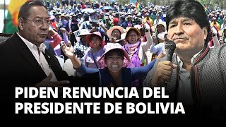 Miles de manifestantes piden renuncia de LUIS ARCE para levantar bloqueos en BOLIVIA  El Comercio [upl. by Vins270]