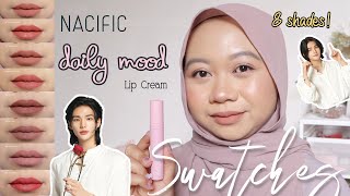 NACIFIC DAILY MOOD LIP CREAM 8 SHADES SWATCHES [upl. by Vander]