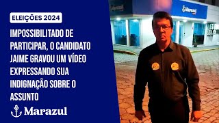 Eleições 2024 Candidato Jaime fala sobre sua indignação [upl. by Aurlie]