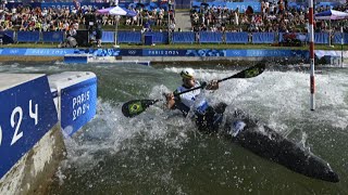 Brasileiros avançam para as semifinais da canoagem slalom em Paris2024  AFP [upl. by Annaid]