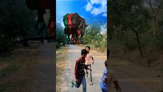 Big dinosaur chaseTRexe part shorts dinosaur youtube dinosaurs superman video jurassicworld [upl. by Nlocnil17]