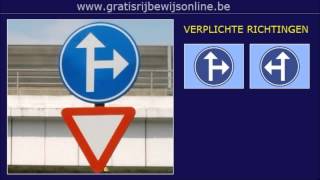 GRATIS RIJBEWIJS ONLINE 23 Rijbewijs B  VERPLICHTE RIJRICHTING  EENRICHTINGSVERKEER [upl. by Imas]