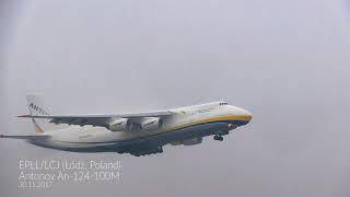 Antonov An124 quotRusłanquot start z lotniska w Łodzi [upl. by Yllen894]