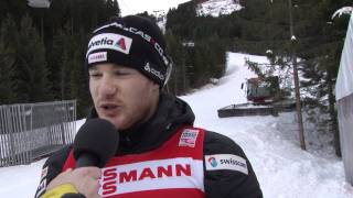 Tour de Ski 2012 Interview Dario Cologna [upl. by Bronk]